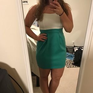 white and green sun dress